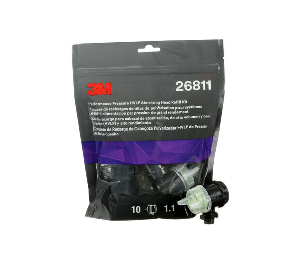 3M 10 HVLP Pressure Feed System Spray Tips, 1.1mm