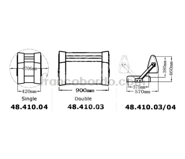 Asiento Blanco con Respaldo Reversible