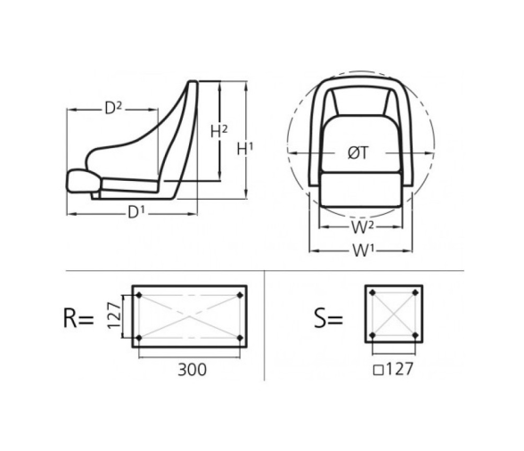 Asiento Ferry con Respaldo Ajustable