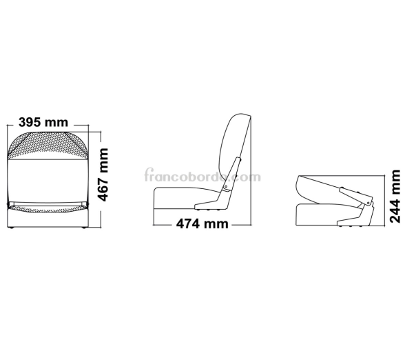 Asiento Plegable Vinilo Blanco