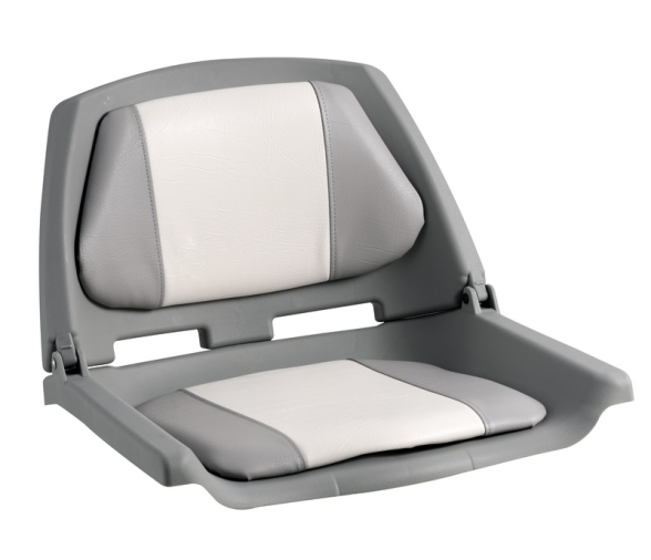 Osculati White polyethylene seat with foldable backrest