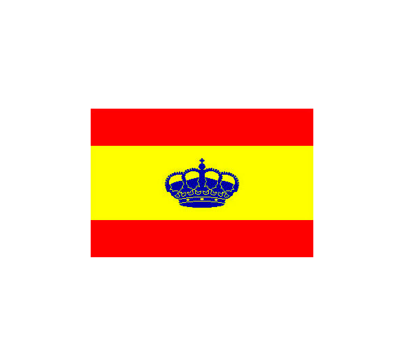 Spain Flag with Crown 45 x 30 cm