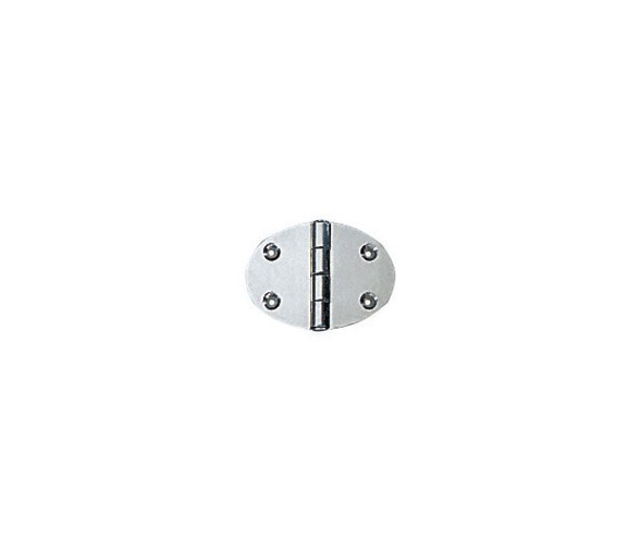 Oval Hinge with Inner Semi Inrush Shaft and Screw Mounting  78 x 56 mm