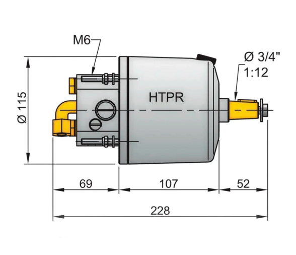 Vetus HTP20 pump with non-return valve, tube Ø 10 mm