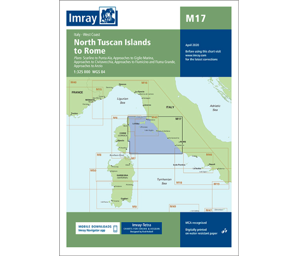 Carta Nautica M17 Islas Toscana-Roma Imray