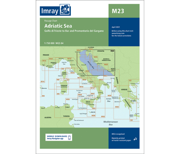Carta Nautica M23 Mar Adriatico Imray