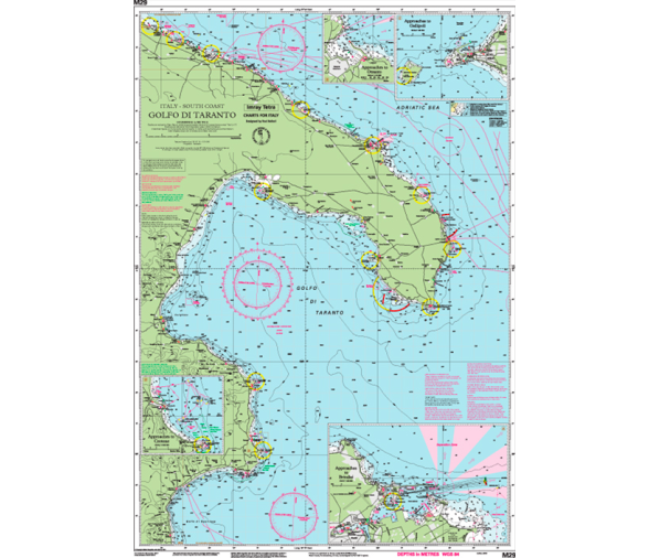 Carta Nautica M29 Golfo de Tarento Imray