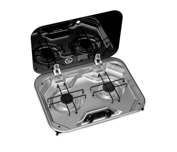 Dometic 2-burner Cooker with Glass Lid