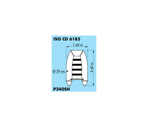 Plastimo Embarcacion Neumatica Raid II P240SH Gris Suelo Tablas de Madera