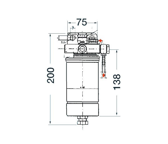 Filtro Separador Combustible 12 Micras