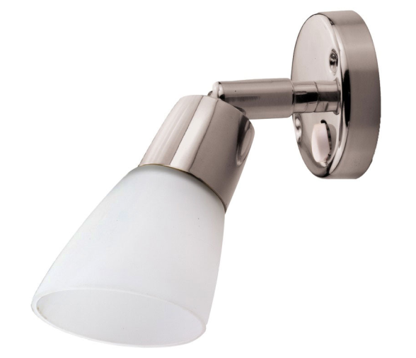 Articulated LED spotlight with switch
