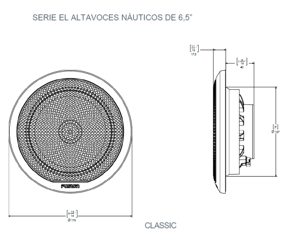 Fusion Altavoces Blanco Serie EL 6.5"