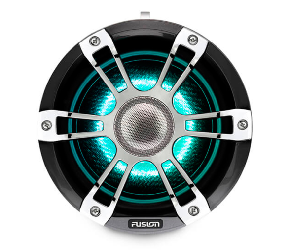 Fusion Altavoces Wake Tower Blanco y Cromado Sport 6,5" Con iluminacion LED CRGB