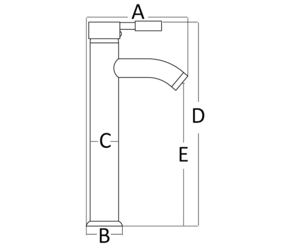Grifo Lavabo giratorio Diana cerámico para columna alta