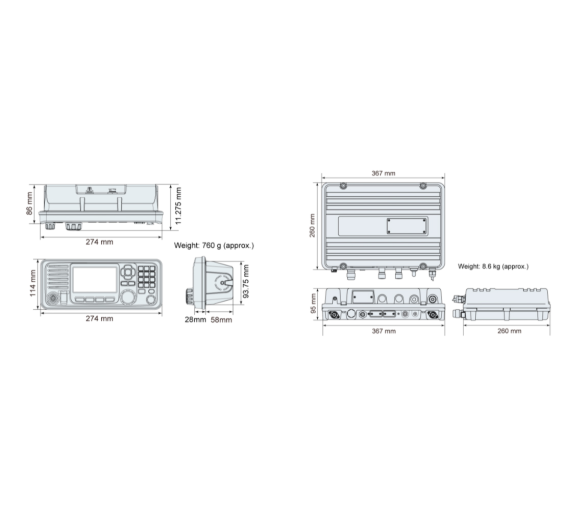 Icom Pack Emisora Fija IC-M804 MF/HF con Sintonizador de Antena y Cable de Contr