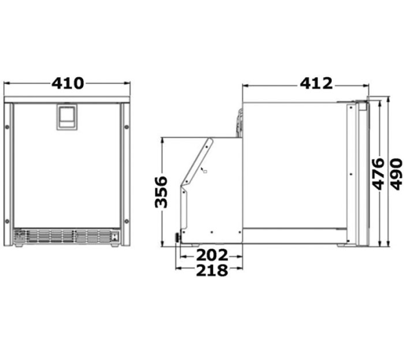 Isotherm Maquina de Hielo de Perfil Bajo 220V