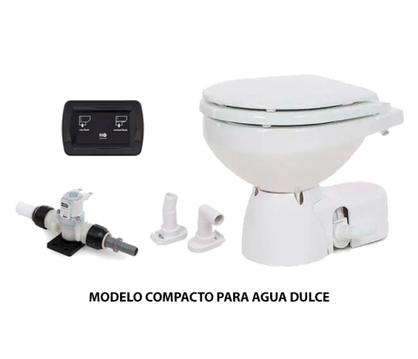 Jabsco Inodoro Quiet Flush E2 Compacto Agua Dulce