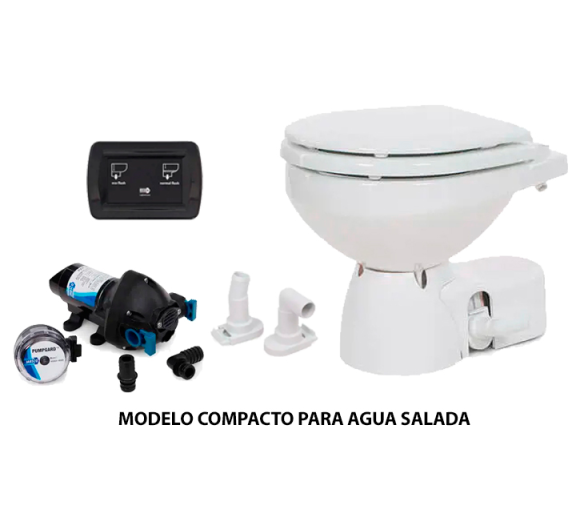 Jabsco Inodoro Quiet Flush E2 Compacto Agua Salada