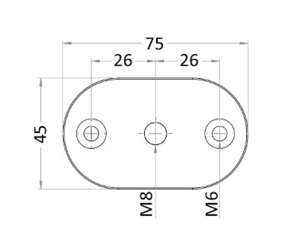 Kit 2 placas + Tornillos para Asas de Elevación