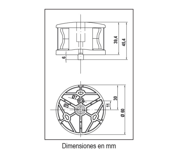 Lalizas Luz Todo Horizonte 360 Grados FOS LED 12