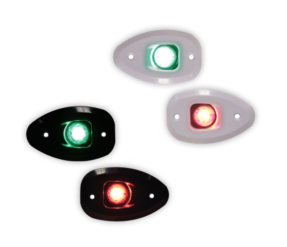 Lalizas Micro LED 12 juego luces babor y estribor 112.5° con agujeros