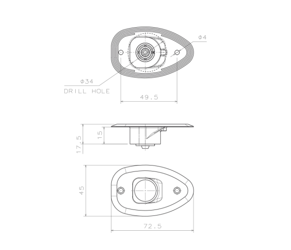 Lalizas Micro LED 12 juego luces babor y estribor 112.5° con agujeros