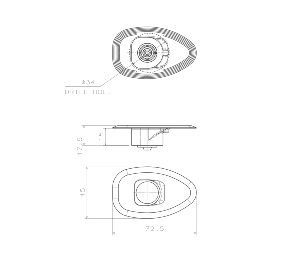 Lalizas Micro LED 12 juego luces babor y estribor 112.5° sin agujeros