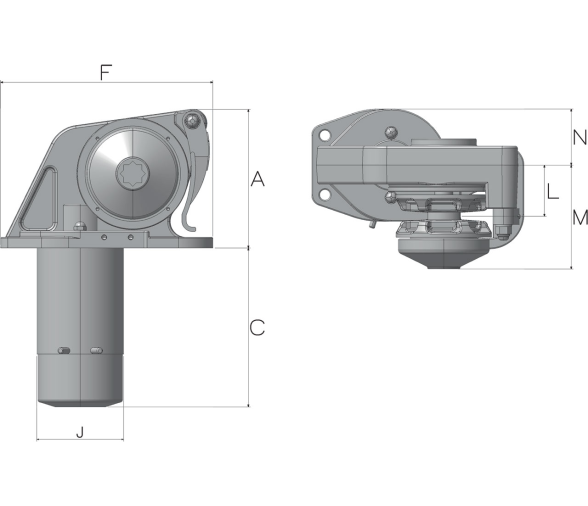 Lofrans Molinete Horizontal Anclas Dorado 700W Perfilado