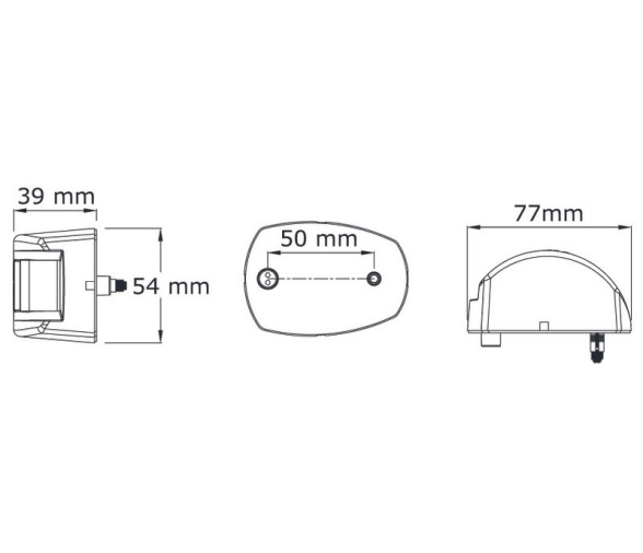 Luz de Navegacion LED hasta 20 m Mouse Plastico