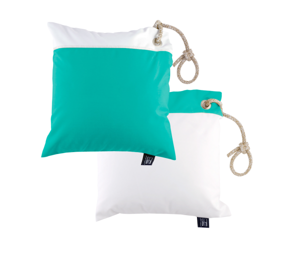 Marine Business Set Anti-Wind Cushions With Beige Cape, Waterproof Blue