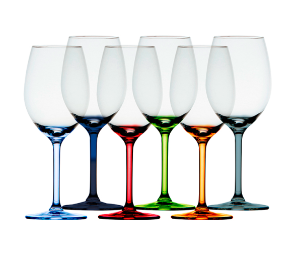 Marine Business Set Colored Wine Glasses Party 6 pieces