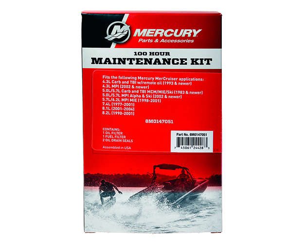 Mercruiser Kit de mantenimiento de 100 horas V6 y V8