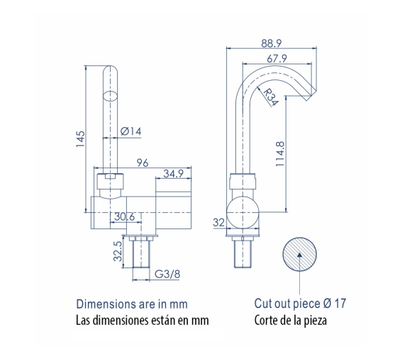 Nuova Rade Grifo Plegable para Agua Fría