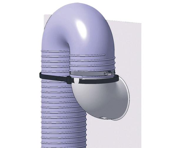 Nuova Rade Elbow support for ventilation and aeration tube