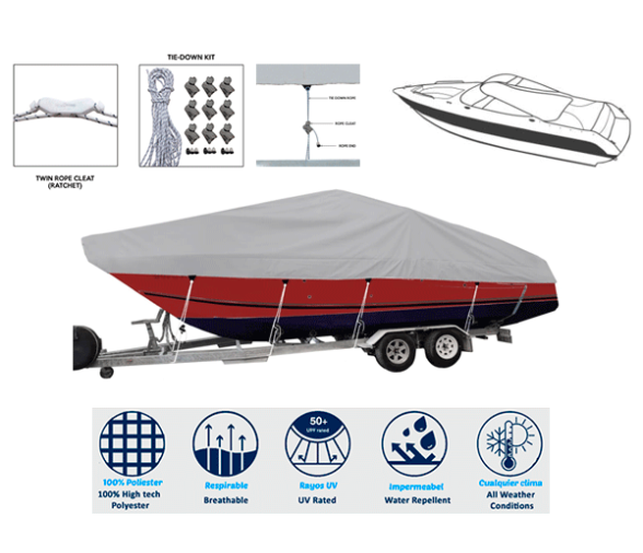 Ocean South XL Bowrider Outboard Boat Cover