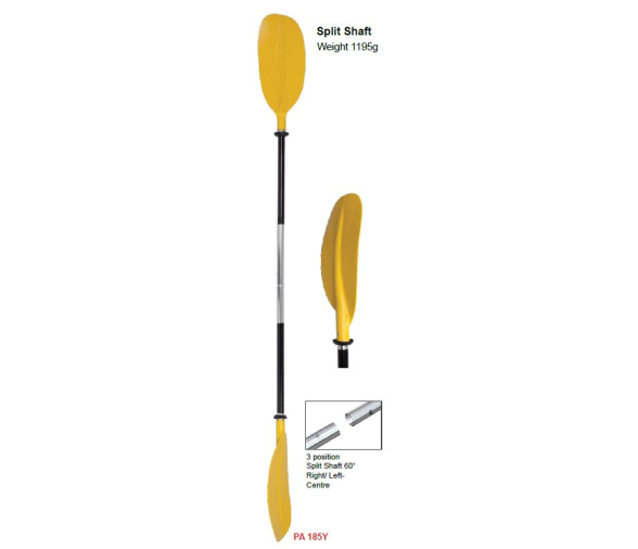 Ocean South Asymmetric Kayak Paddles Split Shaft