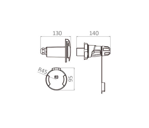 Osculati Base Enchufe Cruiser 16A - 230 V