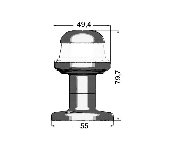 Osculati Luz de Navegacion LED Orions Todo Horizonte Inoxidable