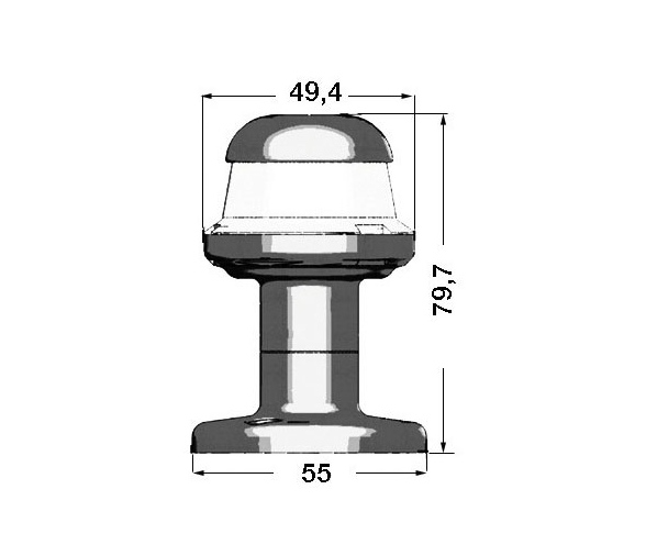 Osculati Black Plastic Body Masterhead Orions Navigation LED Light