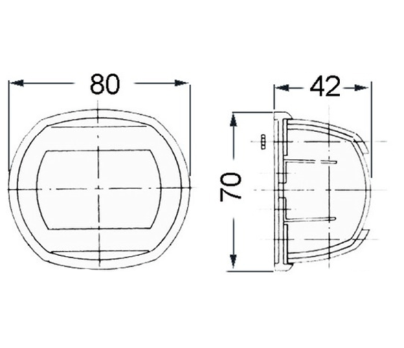 Osculati Luz Posicion LED Estribor carcasa blanca Sphera