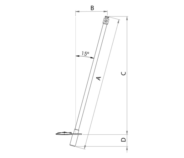 Osculati Fiberglass/Carbon Bimini Pole for Bimini System