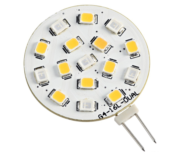 Osculati Bombilla 16 LEDs G4 Conexion Lateral Blanco/Azul