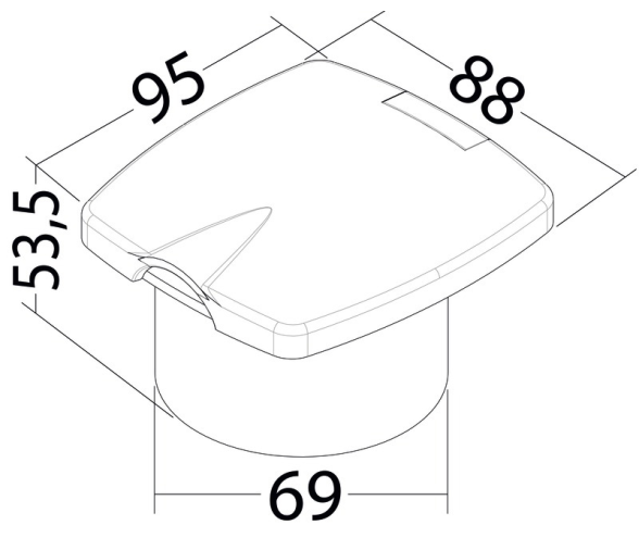Osculati Conector manguera New Edge Blanco y Cromado para lavado de cubierta