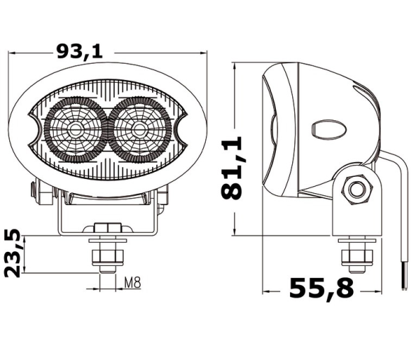Osculati Foco HD LED 2x3W Ajustable