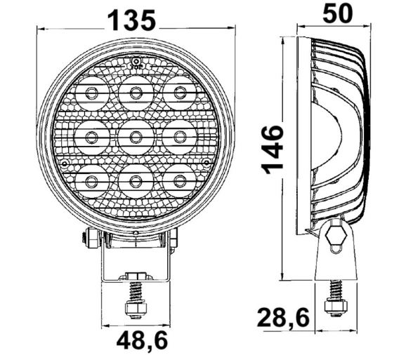 Osculati Foco HD LED 9x3W Ajustable