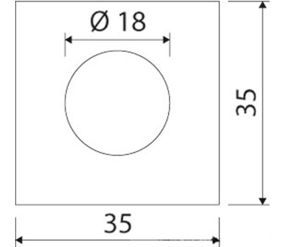 Osculati Luz Empotrable LED para Techo Cuadrada