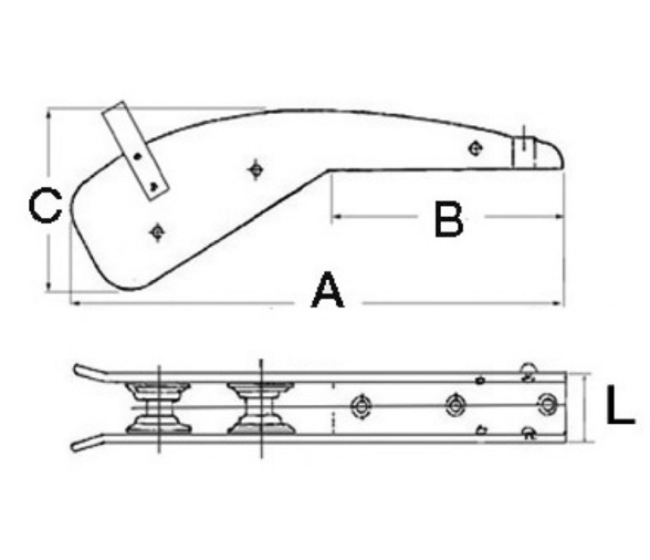 Osculati Puntera de Proa Inox para Anclas 6/10kg