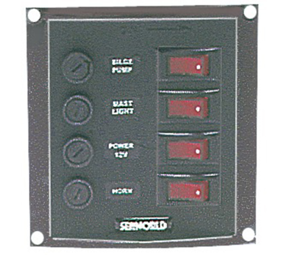 Nylon Electric Vertical panel 4 switches
