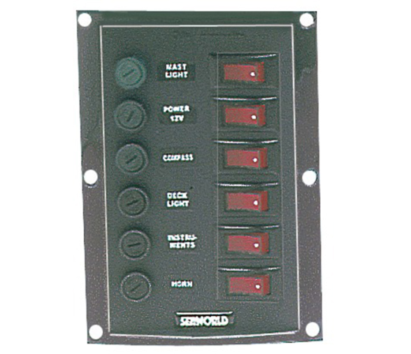Panel Electrico Nylon 6 interruptores vertical