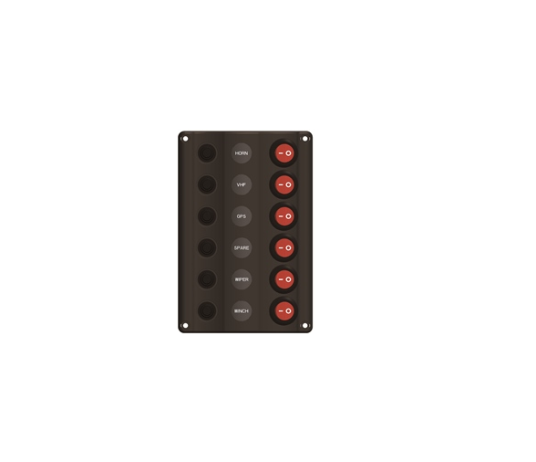 Panel Electrico Ondulado 6 interruptores